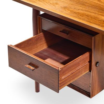 Arne Vodder Arne Vodder for Sibast Model 207 Mid Century Brazilian Rosewood Executive Desk