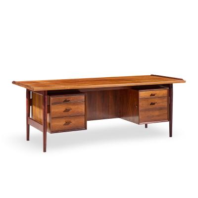 Arne Vodder Arne Vodder for Sibast Model 207 Mid Century Brazilian Rosewood Executive Desk