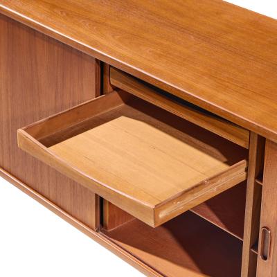 Arne Vodder Arne Vodder for Sibast Model 37 Danish Teak Tambour Door Sideboard Credenza