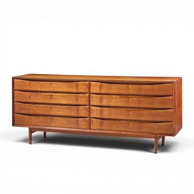 Arne Vodder Arne Vodder for Sibast Triennale Mid Century Danish Teak 8 Drawer Dresser