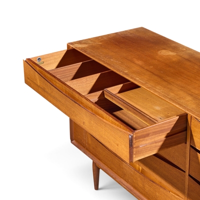 Arne Vodder Arne Vodder for Sibast Triennale Mid Century Danish Teak 8 Drawer Dresser