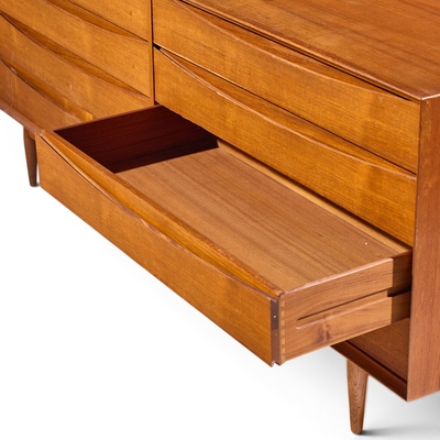 Arne Vodder Arne Vodder for Sibast Triennale Mid Century Danish Teak 8 Drawer Dresser