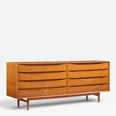 Arne Vodder Arne Vodder for Sibast Triennale Mid Century Danish Teak 8 Drawer Dresser