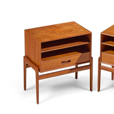 Arne Vodder Arne Vodder for Vamo S nderborg Mid Century Danish Teak Nightstands Pair