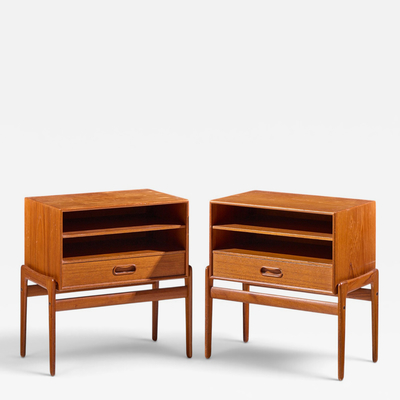 Arne Vodder Arne Vodder for Vamo S nderborg Mid Century Danish Teak Nightstands Pair