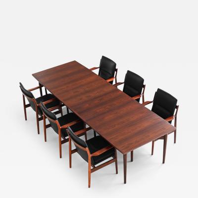 Arne Vodder Arne Vodder model 201 dining table in rosewood Sibast Furniture Denmark 1960