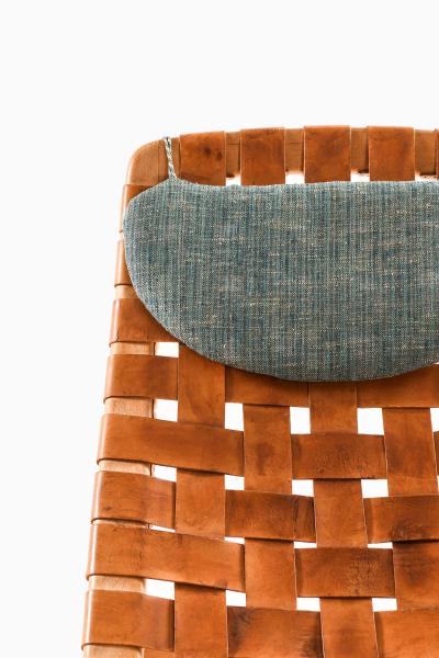 Arne Vodder Danish Modern Lounge Chair in Beech Leather Teak by Arne Vodder 1950s