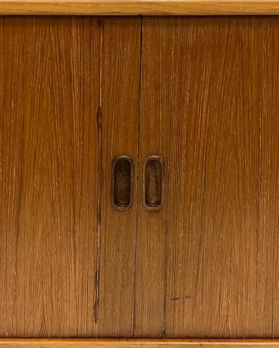 Arne Vodder Danish Modern Teak Credenza Arne Vodder Sibast Mobelfabrik with Tambour Doors