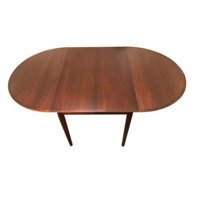 Arne Vodder Danish Modern large oval extension dining table