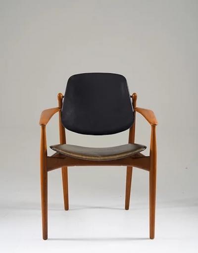 Arne Vodder Danish Teak and Leather Chair by Arne Vodder for France Daverkosen