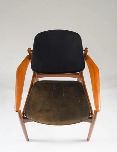 Arne Vodder Danish Teak and Leather Chair by Arne Vodder for France Daverkosen