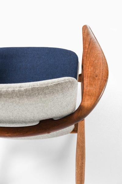 Arne Vodder Pair of Arne Vodder Easy Chairs in Wool Oak Teak by Bovirke 1952