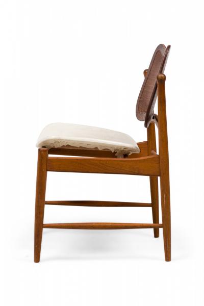 Arne Vodder Pair of Arne Vodder Mid Century Danish Caned Swivel Back Dining Side Chairs
