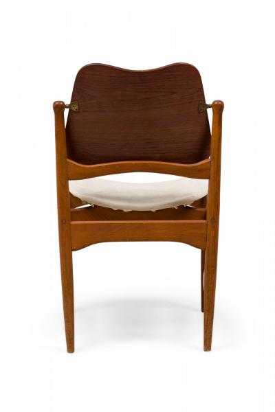 Arne Vodder Pair of Arne Vodder Mid Century Danish Caned Swivel Back Dining Side Chairs