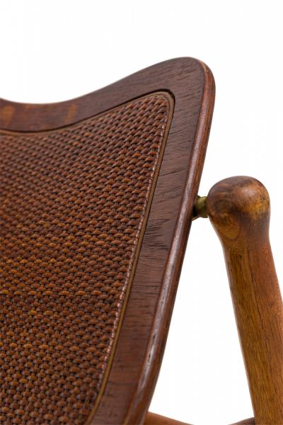 Arne Vodder Pair of Arne Vodder Mid Century Danish Caned Swivel Back Dining Side Chairs