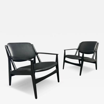 Arne Vodder Pair of Vintage Mid Century Danish Modern Ella Lounge Chairs by Arne Vodder