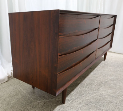 Arne Vodder Rare Arne Vodder 8 Drawer Dresser in Rosewood c 1960s