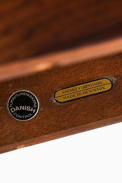 Arne Vodder Rare Set of 6 Dining Chairs in Leather and Rosewood by Arne Vodder 1960s