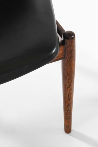 Arne Vodder Set of 6 Scandinavian Modern Dining Chairs in Leather by Arne Vodder 1960s