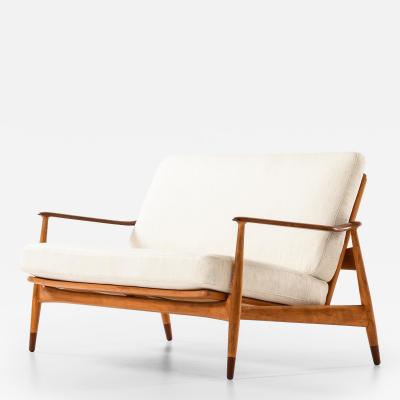 Arne Vodder Sofa in Beech and Fabric by Arne Vodder 1950s