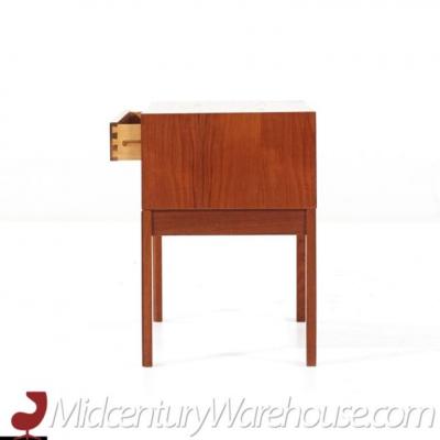 Arne Wahl Iversen Arne Iversen Mid Century Danish Teak Nightstands Pair