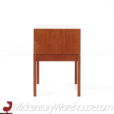 Arne Wahl Iversen Arne Iversen Mid Century Danish Teak Nightstands Pair