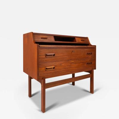 Arne Wahl Iversen Danish Modern Secretary Desk Vanity in Teak by Arne Wahl Iversen Denmark
