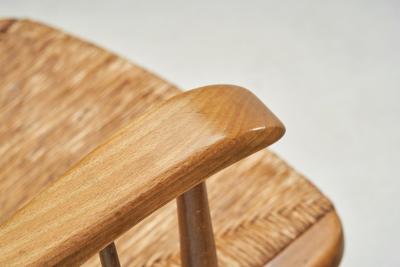 Arno Lambrecht Beech and Reed Armchair by Arno Lambrecht for WK M bel Germany 1950s