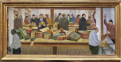 Arnold Friedman Post Office Parcel Post Window Depression Era