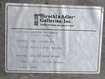 Arnold Friedman Post Office Parcel Post Window Depression Era