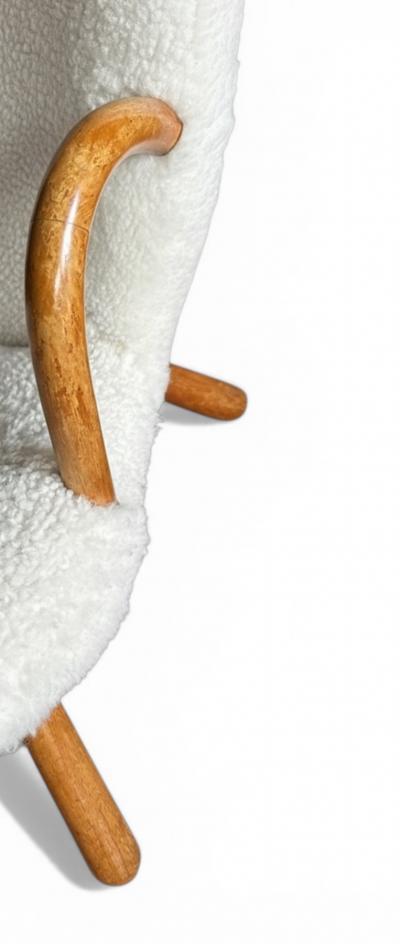 Arnold Madsen Clam Chair by Arnold Madsen for Madsen Schubell Denmark 1940s