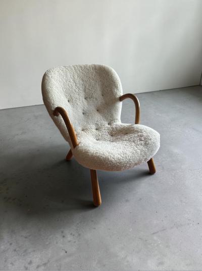 Arnold Madsen Clam Chair by Arnold Madsen for Madsen Schubell Denmark 1940s