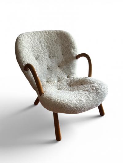 Arnold Madsen Clam Chair by Arnold Madsen for Madsen Schubell Denmark 1940s