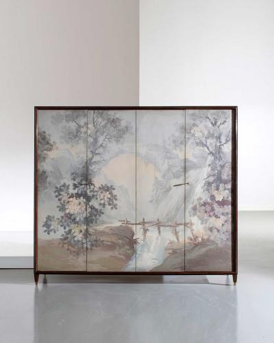 Arredamenti Borsani Varedo Wooden Wardrobe in the syle of Arredamenti Borsani Varedo from the 1950s