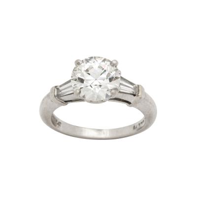 Art Deco 1 98 ct GIA VS2 I Diamond and Platinum Engagement Ring