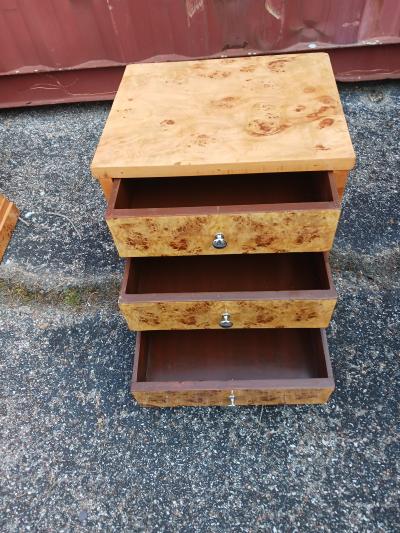Art Deco 3 drawer nightstands