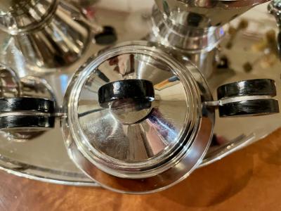 Art Deco 5 Piece Coffee and Tea Silver Plate Set