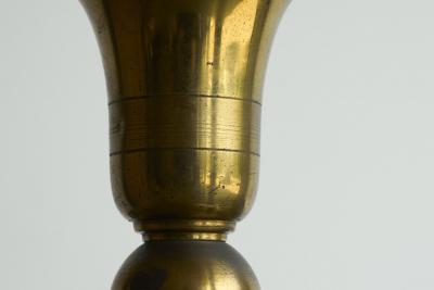 Art Deco Accent Table Lamp in Patinated Brass 1940s