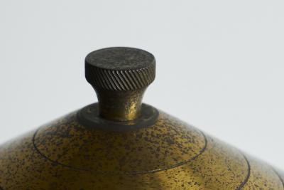 Art Deco Accent Table Lamp in Patinated Brass 1940s