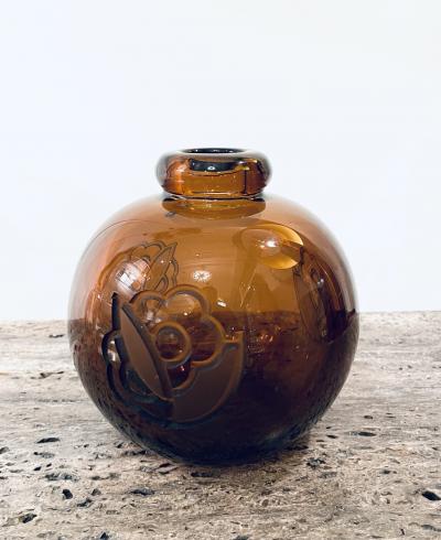 Art Deco Acid Etched Vase By Jean Luce 