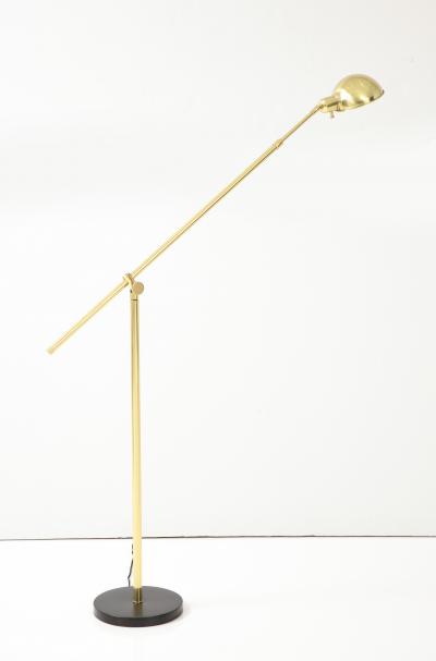 Art Deco Adjustable Brass Floor Lamp