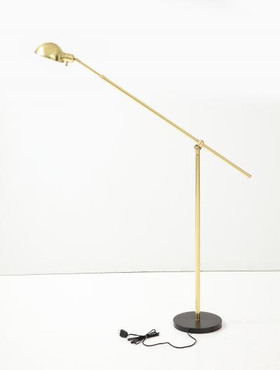 Art Deco Adjustable Brass Floor Lamp