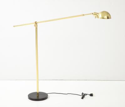 Art Deco Adjustable Brass Floor Lamp