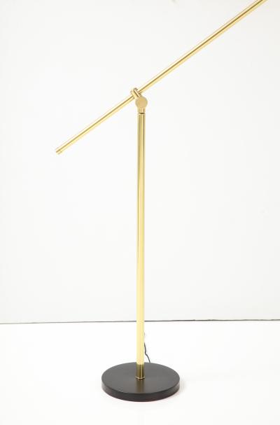 Art Deco Adjustable Brass Floor Lamp