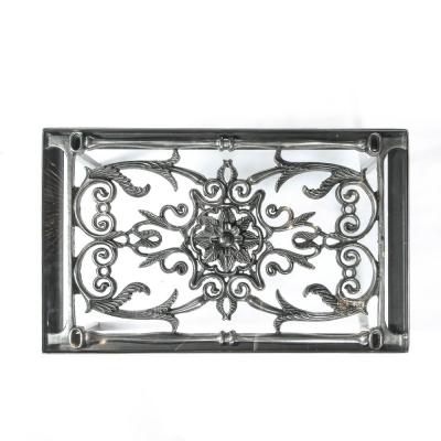 Art Deco Antique Burnished Cast Iron Gate Cocktail Table with Floral Detailing