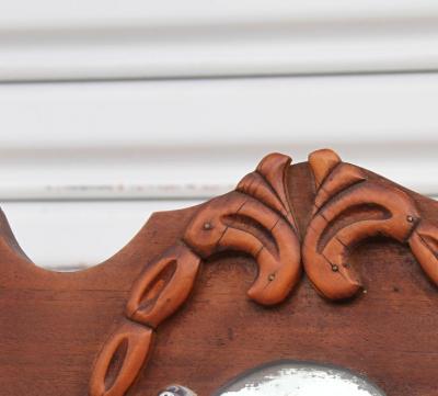 Art Deco Antique Waterfall Dresser with Carved Mirror