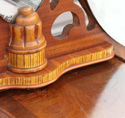 Art Deco Antique Waterfall Dresser with Carved Mirror