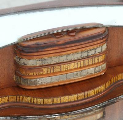 Art Deco Antique Waterfall Dresser with Carved Mirror