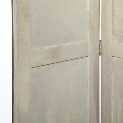 Art Deco Antiqued Octagon Paneled Motif Smoked Mirror Screen with Silvered Back