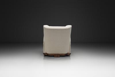 Art Deco Armchair with Round Armrests Denmark 1930s